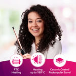 Buy AGARO HC9007 Hair Curler With 7 MM Barrel, Rod, Tong, Chopstick Rectangular Hair Curler, Ceramic Coated Plates, Cool Touch Tip, Fast Heating, For Men Women, Maggie Curl, Styling, Rose Gold & Black - 1 pc - Purplle