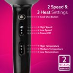 Buy AGARO HD-1120 2000 Watts Professional Hair Dryer with AC Copper Motor, Concentrator, Diffuser, Comb, Hot & Cold Air, 2 Speed 3 Temperature Settings with Cool Shot, For both Men & Women, Black - 1 pc - Purplle