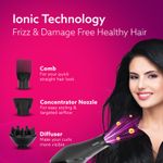 Buy AGARO HD-1120 2000 Watts Professional Hair Dryer with AC Copper Motor, Concentrator, Diffuser, Comb, Hot & Cold Air, 2 Speed 3 Temperature Settings with Cool Shot, For both Men & Women, Black - 1 pc - Purplle