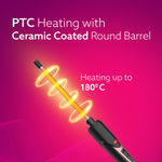 Buy AGARO Round Chopstick Curler, With 10 MM Barrel, Rod, Tong, Chopstick Round Hair Curler, Ceramic Coated Plates, Cool Touch Tip, Fast Heating, For Men Women, Maggie Curl, Styling (HC7017, Rose Gold & Black).- 1 pc - Purplle