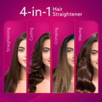 Buy AGARO 4 in1 hair Straightener,Wavy Hair, Crimper, Curler, Hair Styler, Keratin Infused Ceramic Coated Plate, Variable Style Settings, Hair Styling, Black & Rose Gold, HS1719 - 1 pc - Purplle
