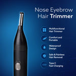 Buy AGARO Nose & Ear Hair Trimmer, Eyebrow Trimming, Rechargeable, Stainless Steel Blade, Face Grooming, Men & Women, NT1727 - 1 pc - Purplle