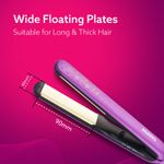 Buy AGARO Hair Straightener, Keratin Infused Ceramic Coated Titanium Plates, Fast Heating, 4 Temperature Settings, Hair Straightening, Hair Styling For Women, Purple - 1 pc - Purplle