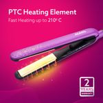 Buy AGARO Hair Straightener, Keratin Infused Ceramic Coated Titanium Plates, Fast Heating, 4 Temperature Settings, Hair Straightening, Hair Styling For Women, Purple - 1 pc - Purplle