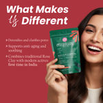 Buy MINATURE Rose Clay Clarifying Powder Face Mask with Salicylic Acid, Green Tea Extract, Peptides & Allantoin for Smooth, Balanced & Refreshed Skin – 100 gm - Purplle