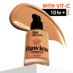 Buy Blue Heaven Flawless Foundation for women with SPF | Long Lasting Upto 10hr stay | Buildable Coverage with Matte Finish | Lightweight | Easy To Blend | With Vitamin C & Niacinamide | 03 Natural Warm, 30 ml - Purplle