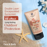 Buy Ayouthveda Sun Turn Cream SPF 40 - Double Layer Encapsulated Sunscreen - Tinted with BB Effect - PA++++ - UVA(+++++)/UVB Protection - Blue Light Defense - Enriched with Zinc Oxide, Aloe Vera & Berries - Net.Qty:- 60 gm - Purplle