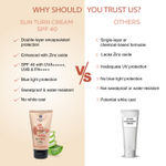 Buy Ayouthveda Sun Turn Cream SPF 40 - Double Layer Encapsulated Sunscreen - Tinted with BB Effect - PA++++ - UVA(+++++)/UVB Protection - Blue Light Defense - Enriched with Zinc Oxide, Aloe Vera & Berries - Net.Qty:- 60 gm - Purplle