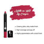 Buy SUGAR Cosmetics Matte as Hell Crayon Lipsticks for Women | Lasts Up To 8+ Hours | Lip Crayon with Sharpener | 2.8 gm - 22 Donna Pinciotti - Purplle