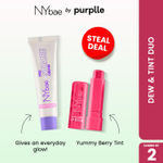 Buy NY Bae Dew & Tint Duo (Combo of 2) | Pro Strobe Cream in Pink Topaz (10 gm) | Tinted Berry Lip Balm (4.5 gm) - Purplle
