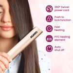 Buy AGARO Hair Straightener, Ceramic Coated Floating Plates, Adjustable Temperature, PTC Heating, Fast Heating Hair Iron, Hair Straightening, Hair Styling For Women, HS1937 Golden - 1 pc - Purplle