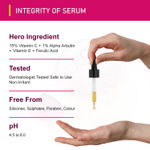 Buy Dr.Alies Professional 15% Vitamin C Face Serum with 1% Alpha Arbutin, Vita-E, Ferulic Acid | Advanced Skin Brightening Formula for Glowing Face | Reduces Uneven Skin Tone | Non-Irritating | 30 ml - Purplle