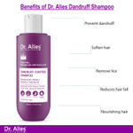 Buy Dr.Alies Professional Anti Dandruff Shampoo | Up to 100% Dandruff Reduction with Salicylic Acid (2%), Biotin, Aloe Vera & Tea Tree Oil | Flaky & Itchy Scalp Treatment | For Men & Women (250 ml) - Purplle