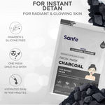 Buy Sanfe Glow Up Sheet Mask (Pack of 6) | Korean Facial Masks with Rose, Cucumber, Charcoal, Lemon, Papaya & Vitamin C | For Instant Glow, Hydration, Detan, Brightening & Oil Control - Purplle