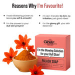 Buy Ghar Soaps Palash Soap | Infused with Palash Petal Extract & Powder | Gently Exfoliates for Soft, Smooth, Glowing Skin | Suitable for All Skin Types – 100 gm - Purplle