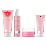 Buy PLIX Guava & Roses Regime for Bright Skin & Balanced Skin pH|Hydrating Cleanser|2-in-1 Toner Serum|Smoothie Moisturizer|Invisible Sunscreen Gel With SPF 50+ PA +++|For Unisex|Combo of 4 - Purplle