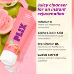 Buy PLIX Guava & Roses Regime for Bright Skin & Balanced Skin pH|Hydrating Cleanser|2-in-1 Toner Serum|Smoothie Moisturizer|Invisible Sunscreen Gel With SPF 50+ PA +++|For Unisex|Combo of 4 - Purplle