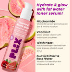 Buy PLIX Guava & Roses Regime for Bright Skin & Balanced Skin pH|Hydrating Cleanser|2-in-1 Toner Serum|Smoothie Moisturizer|Invisible Sunscreen Gel With SPF 50+ PA +++|For Unisex|Combo of 4 - Purplle