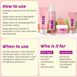 Buy PLIX Guava & Roses Regime for Bright Skin & Balanced Skin pH|Hydrating Cleanser|2-in-1 Toner Serum|Smoothie Moisturizer|Invisible Sunscreen Gel With SPF 50+ PA +++|For Unisex|Combo of 4 - Purplle