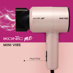 Buy IKONIC PROFESSIONAL Mini Vibe Hair Dryer - Pink | 1200W With 2 Speed Setting, Cool Shot Feauture Overheat Protection, Foldable Compact Design Travel Friendly Glossy Finish Look, Dryer For Men And Women, All Hair Type 1 pc - Purplle