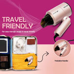 Buy IKONIC PROFESSIONAL Mini Vibe Hair Dryer - Pink | 1200W With 2 Speed Setting, Cool Shot Feauture Overheat Protection, Foldable Compact Design Travel Friendly Glossy Finish Look, Dryer For Men And Women, All Hair Type 1 pc - Purplle