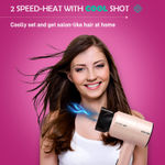 Buy IKONIC PROFESSIONAL Mini Vibe Hair Dryer - Pink | 1200W With 2 Speed Setting, Cool Shot Feauture Overheat Protection, Foldable Compact Design Travel Friendly Glossy Finish Look, Dryer For Men And Women, All Hair Type 1 pc - Purplle