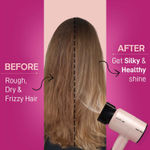 Buy IKONIC PROFESSIONAL Mini Vibe Hair Dryer - Pink | 1200W With 2 Speed Setting, Cool Shot Feauture Overheat Protection, Foldable Compact Design Travel Friendly Glossy Finish Look, Dryer For Men And Women, All Hair Type 1 pc - Purplle