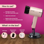 Buy IKONIC PROFESSIONAL Mini Vibe Hair Dryer - Pink | 1200W With 2 Speed Setting, Cool Shot Feauture Overheat Protection, Foldable Compact Design Travel Friendly Glossy Finish Look, Dryer For Men And Women, All Hair Type 1 pc - Purplle