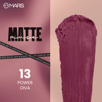 Buy MARS Matte Muse Mousse Lipstick (3 ml) (13-POWER DIVA) with Doe-Foot Applicator | Highly Pigmented | Smooth Texture | Hydrating Formula | Blurry Lips Effect - Purplle