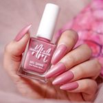 Buy Nails&More Argan Oil Infused Gel Shine Nail Polish | Long-lasting & Quick-dry Formula | High Shine Nail Enamel for Women | 14 Metallic Pink, 10 ml - Purplle