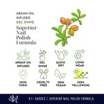 Buy Nails & More Argan Oil Infused Gel Shine Nail Polish | Long-lasting & Quick-dry Formula |High Shine Nail Enamel for Women |39 Turquoise, 10 ml - Purplle