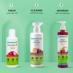 Buy Mamaearth Onion Hair Regrowth Trio: Onion Oil (150 ml) + Hair Fall Shampoo (250 ml) + Conditioner (250 ml) - Purplle