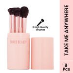 Buy Swiss Beauty Take Me Anywhere 8-in-1 Makeup Brush Set | Travel-Friendly Brush Kit | Soft Synthetic Bristles |Durable & Lightweight - 8 pcs - Purplle