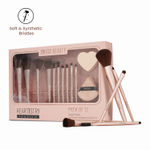Buy Swiss Beauty Heartistry Makeup Brush Set | 12 Pieces | For Face, Eyes & Lips | Soft Synthetic Bristles | Multi-Functional - Purplle