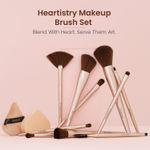 Buy Swiss Beauty Heartistry Makeup Brush Set | 12 Pieces | For Face, Eyes & Lips | Soft Synthetic Bristles | Multi-Functional - Purplle