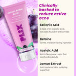 Buy PLIX Jamun Active Acne Cleanser With Salicylic Acid | Gently Cleanses | Helps Reduce Acne | Oily & Acne Prone Skin | Daily Use | Women & Men | Dermatologically Tested | 150 ml - Purplle