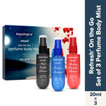 Buy Aqualogica Refresh+ Love at first spritz Set of 3 Perfume Body Mist - Purplle
