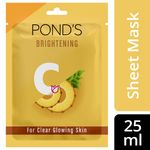 Buy POND'S Vitamin C Brightening Clear Glowing Skin, 100% Natural Pineapple Sheet Mask, 25 ml - Purplle