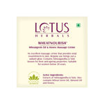 Buy Lotus Herbals Wheatnourish Wheatgerm Oil & Honey Massage Cream | Rejuvenates Skin | For All Skin Types | 50g - Purplle