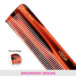 Buy Vega Tortoise All Fine Tooth Dressing Hair Comb ,Handmade, (India's No.1* Hair Comb Brand)For Men and Women, (HMC-03) - Purplle