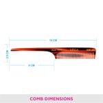 Buy Vega Tortoise Shell Pattern Tail Hair Comb,Handmade, (India's No.1* Hair Comb Brand) For Women, (HMC-10) - Purplle