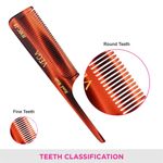 Buy Vega Tortoise Shell Pattern Tail Hair Comb,Handmade, (India's No.1* Hair Comb Brand) For Women, (HMC-10) - Purplle