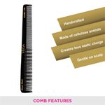 Buy Vega General Grooming Hair Comb, (India's No.1* Hair Comb Brand)For Men and Women Black,Handmade, (HMBC-106) - Purplle