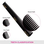 Buy Vega General Grooming Hair Comb, (India's No.1* Hair Comb Brand)For Men and Women Black,Handmade, (HMBC-106) - Purplle