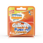 Buy Gillette Fusion Power shaving Razor Blades (Cartridge) 4s pack - Purplle