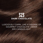 Buy L'Oreal Paris Casting Creme Gloss Hair Color With Glycolic Gloss Complex | Shade 323 - Dark Chocolate | 60ml + 40ml + 60g - Purplle