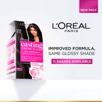 Buy L'Oreal Paris Casting Creme Gloss Hair Color With Glycolic Gloss Complex | Shade 200 - Ebony Black | 60ml + 40ml + 60g - Purplle