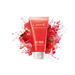 Buy Lakme Blush & Glow Hydrating Strawberry Facewash with Vitamin C Serum|Brightens | Exfoliates |100gm - Purplle