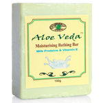 Buy Aloe Veda Moisturising Bathing Bar Milk Proteins with Vitamin E 100 g - Purplle