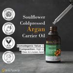 Buy Soulflower Coldpressed Argan carrier Oil for strong hair & glowing skin, 100% Pure and Natural, Traditional Handmade, 30ml - Purplle